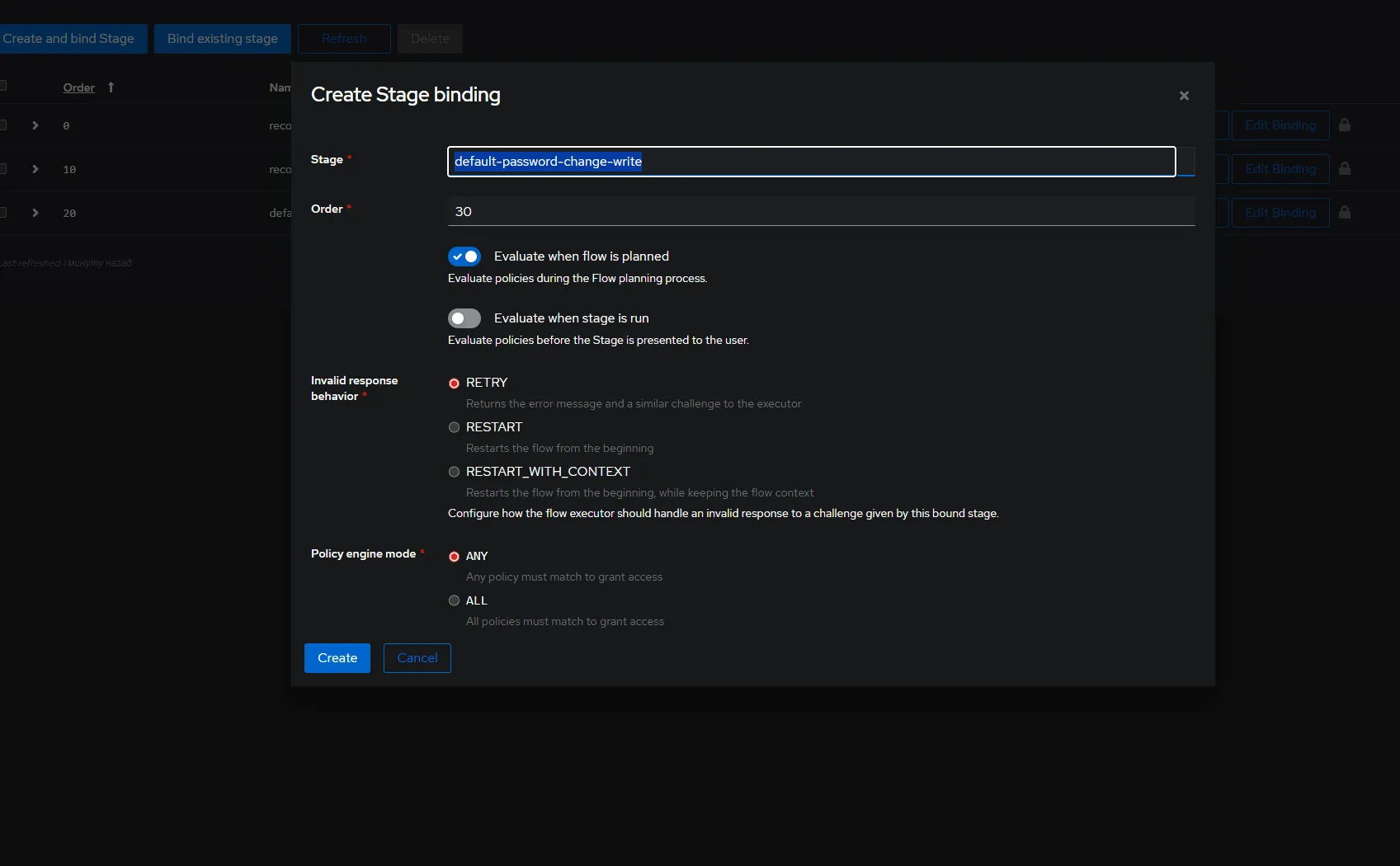 Authentik login screen