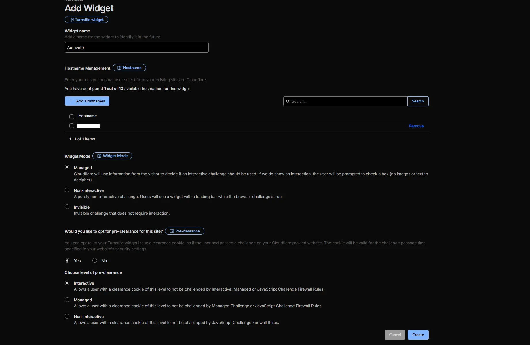 Authentik login screen