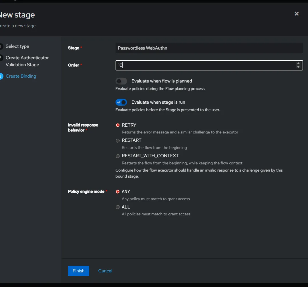 Authentik login screen