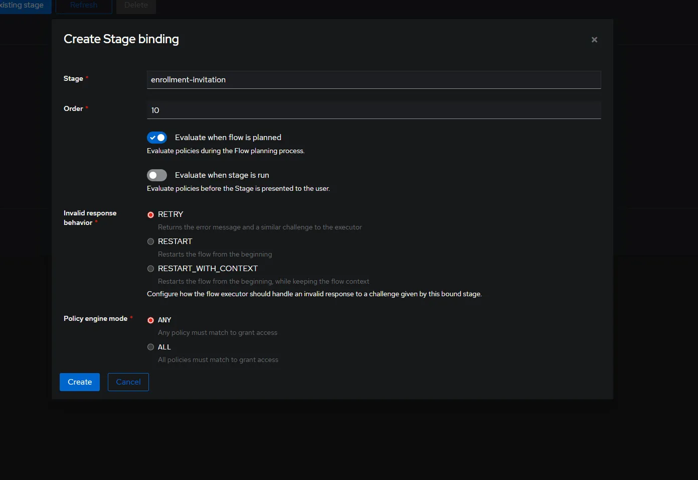 Authentik login screen