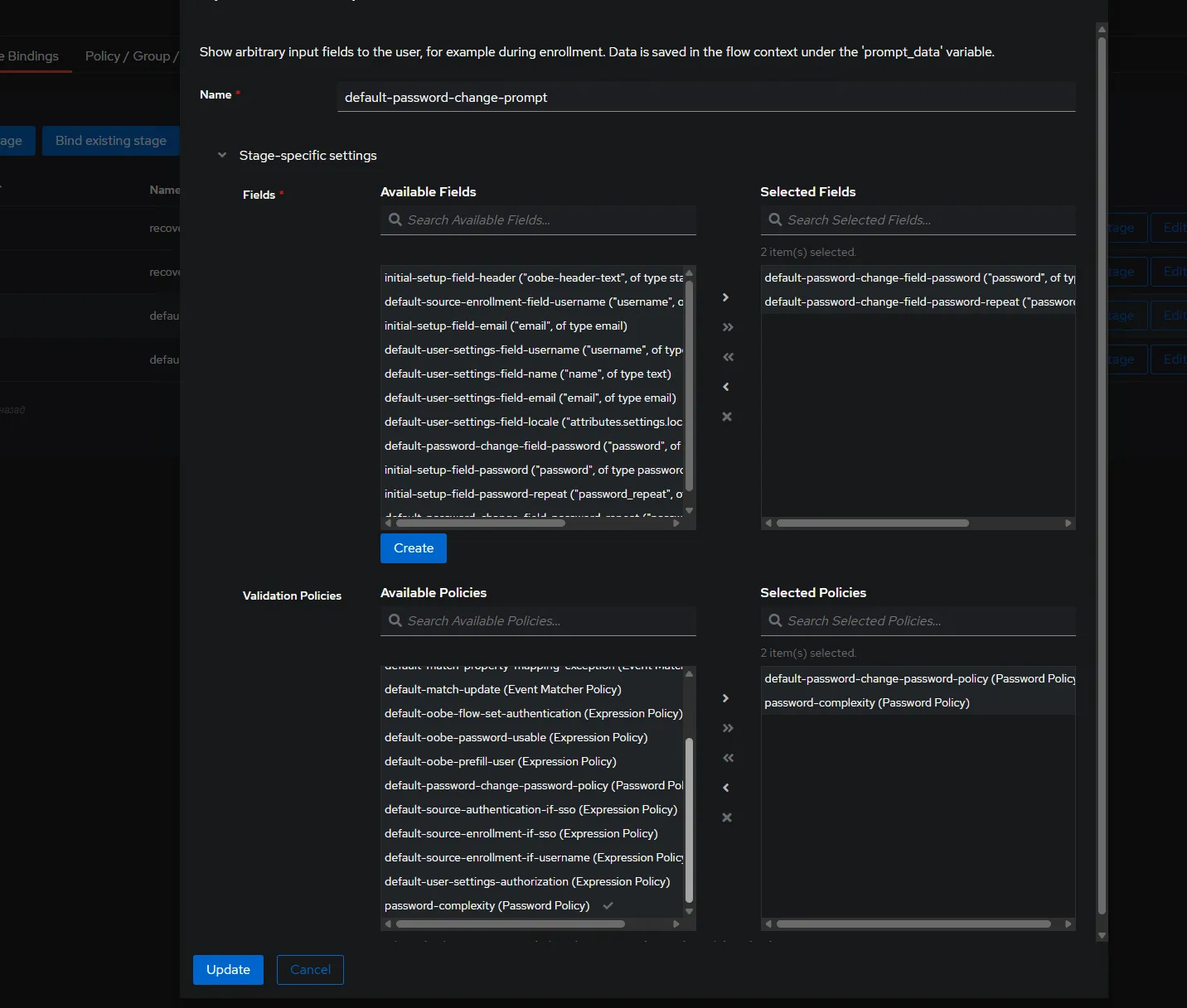 Authentik login screen