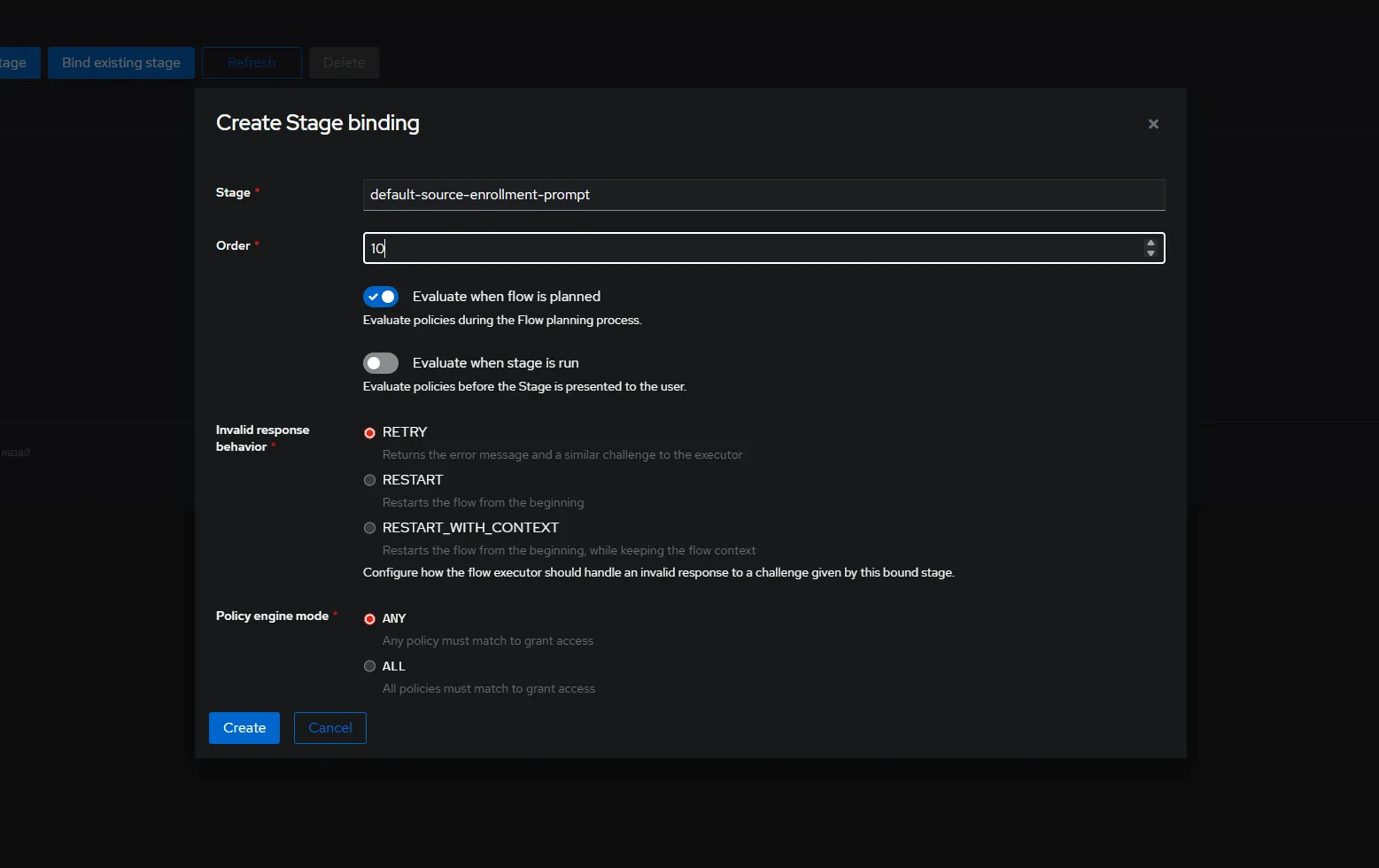Authentik login screen