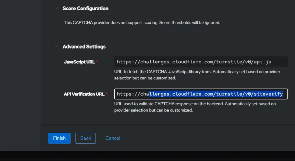 Authentik login screen