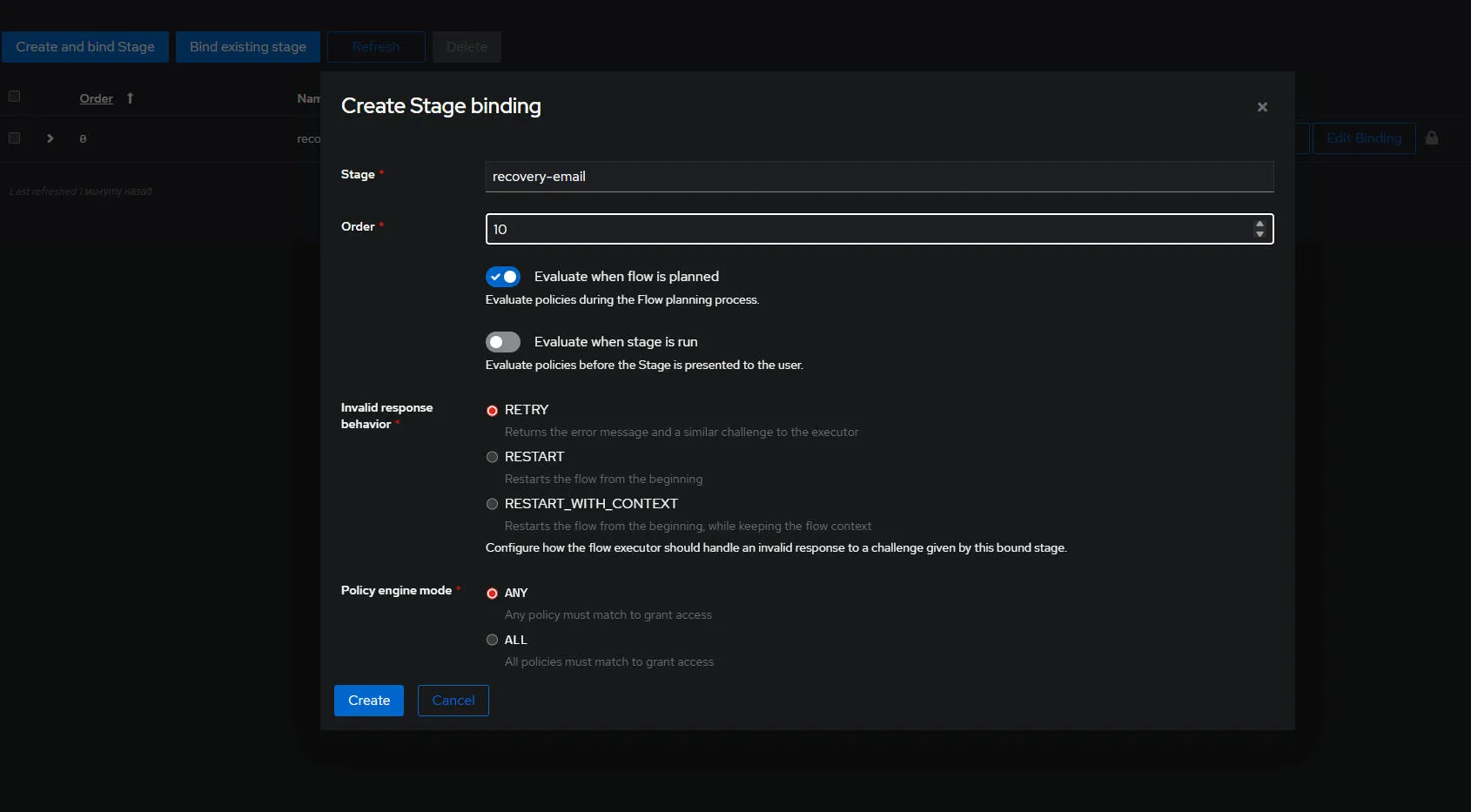 Authentik login screen