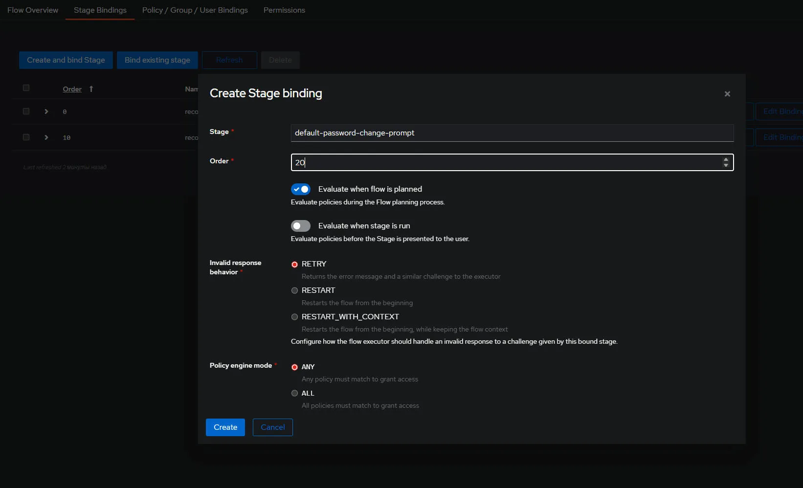 Authentik login screen