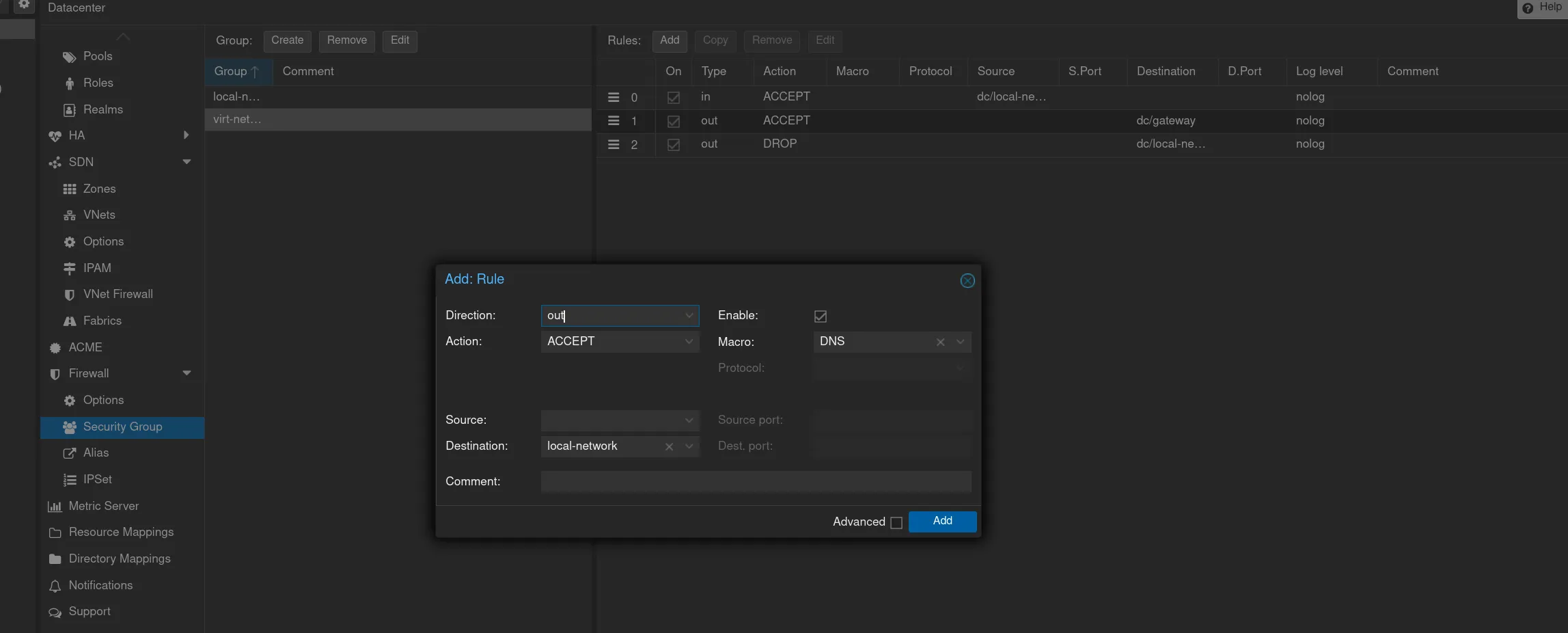 разрешаем доступ к DNS