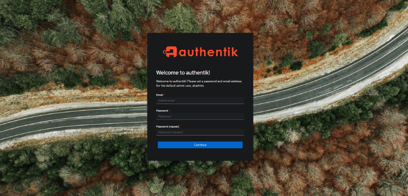 authentik initial setup