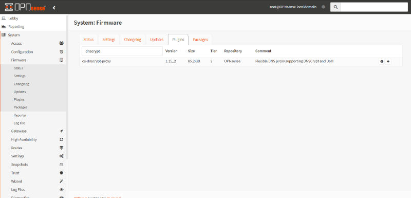 Установка плагина DNS-proxy