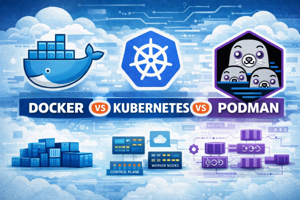 Docker vs Podman vs Kubernetes: подробное сравнение контейнерных технологий