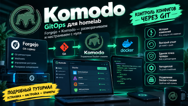 GitOps для homelab: разворачиваем Forgejo и Komodo с нуля