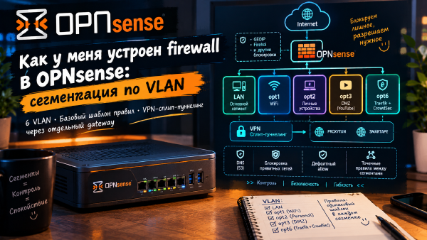 Как у меня устроен firewall в OPNsense
