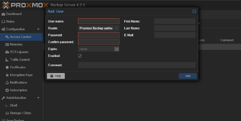 Правило для доступа к WebGUI