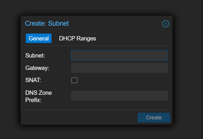 Создание подсети