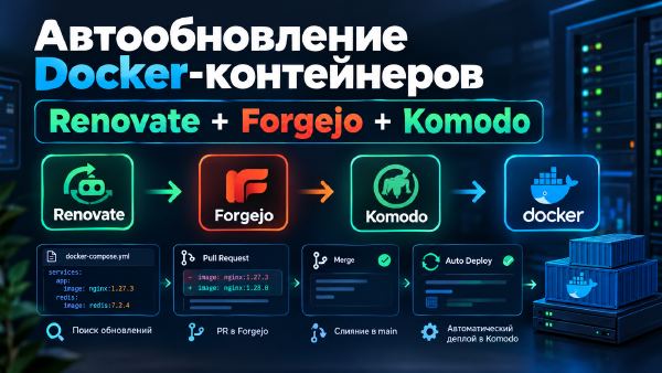 Автообновление Docker-контейнеров - Renovate + Forgejo + Komodo