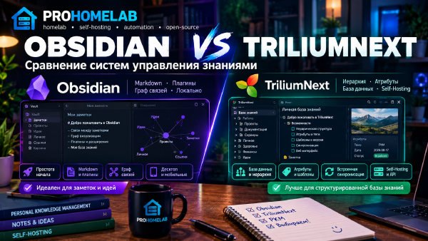 Obsidian vs TriliumNext: сравнение систем управления знаниями